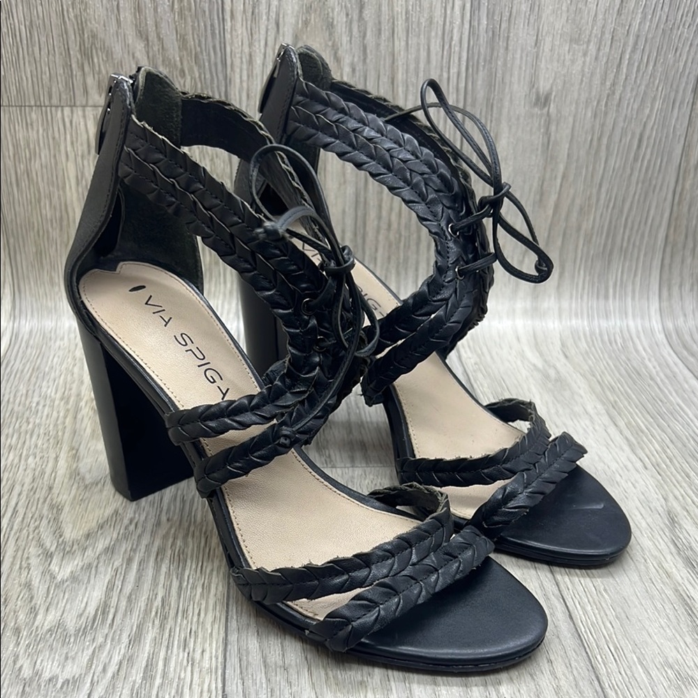 Via Spiga Leather Heeled Sandals